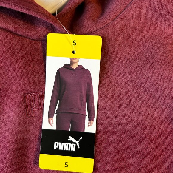 PUMA Women's Fleece Hoodie Red Size S - Picture 5 of 9